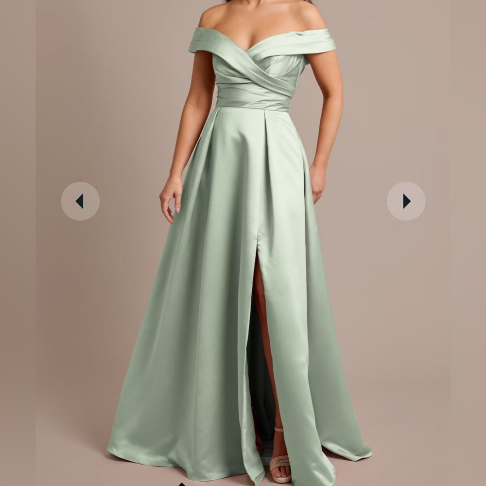David’s Bridal Sage Green Dress